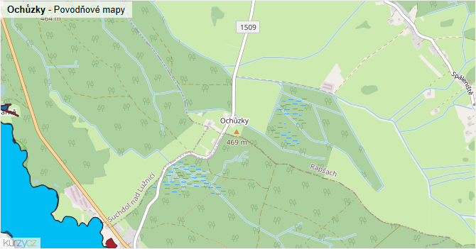 Ochůzky - záplavové mapy stoleté vody