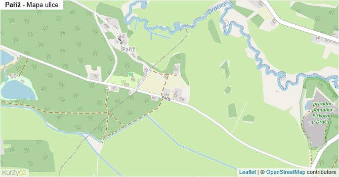 Paříž - mapa ulice