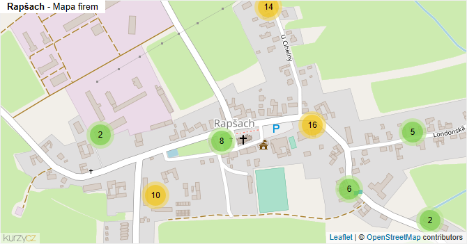 Rapšach - mapa firem