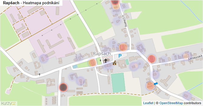 Rapšach - mapa podnikání
