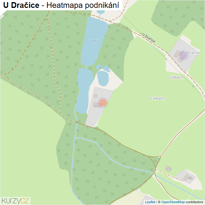 Mapa U Dračice - Firmy v ulici.