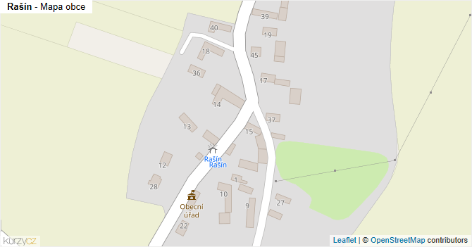 Rašín - mapa obce