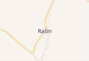 Rašín v obci Rašín - mapa části obce