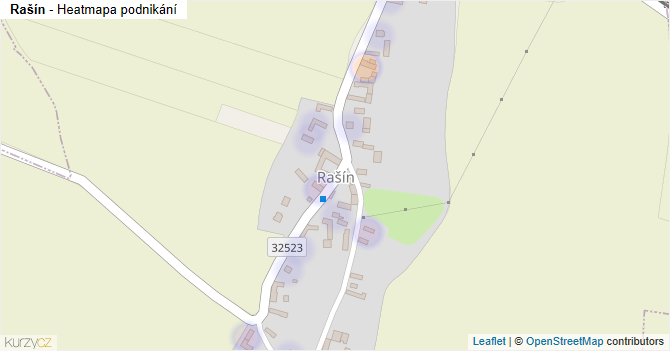 Rašín - mapa podnikání