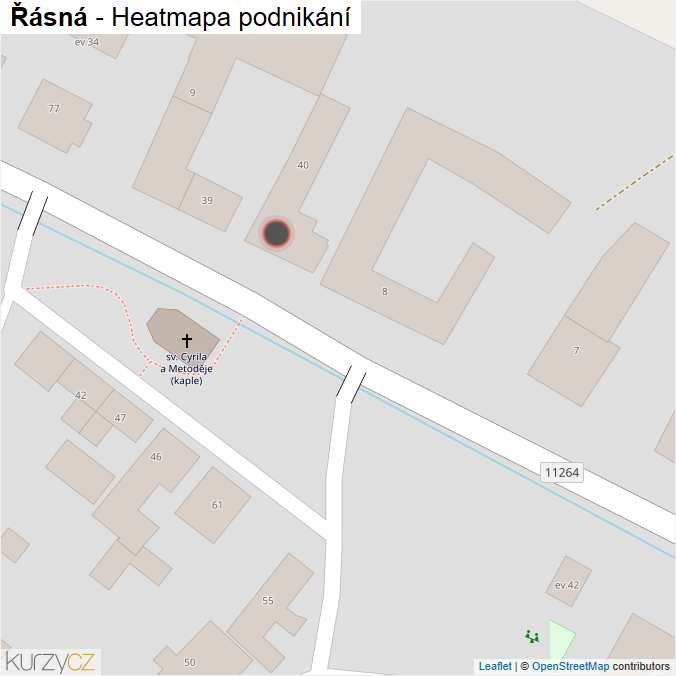 Mapa Řásná - Firmy v obci.