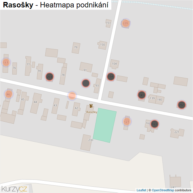 Mapa Rasošky - Firmy v obci.
