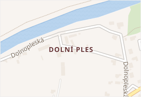Dolní Ples t. Vodní Ples v obci Rasošky - mapa části obce