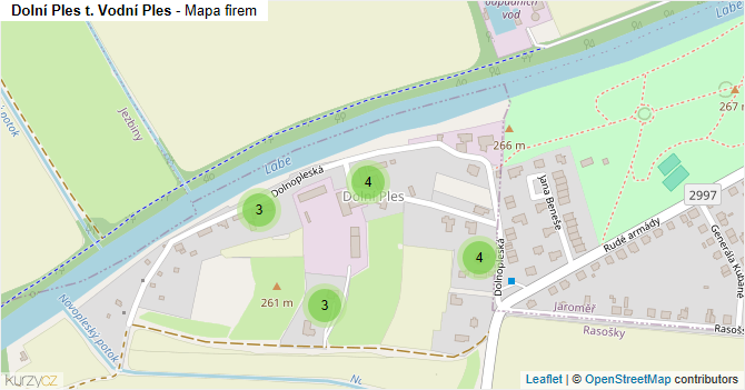 Dolní Ples t. Vodní Ples - mapa firem