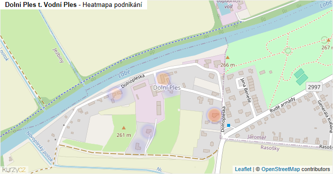 Dolní Ples t. Vodní Ples - mapa podnikání