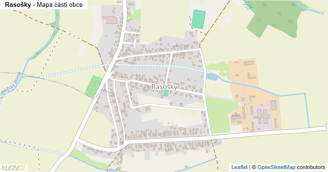 Rasošky - mapa části obce