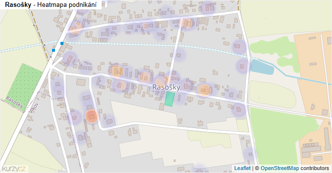 Rasošky - mapa podnikání
