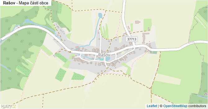 Rašov - mapa části obce