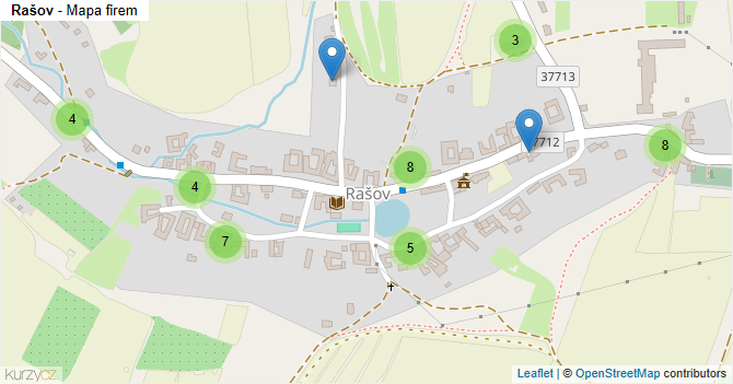 Rašov - mapa firem