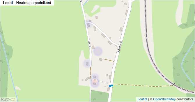 Lesní - mapa podnikání