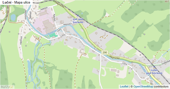 Luční - mapa ulice