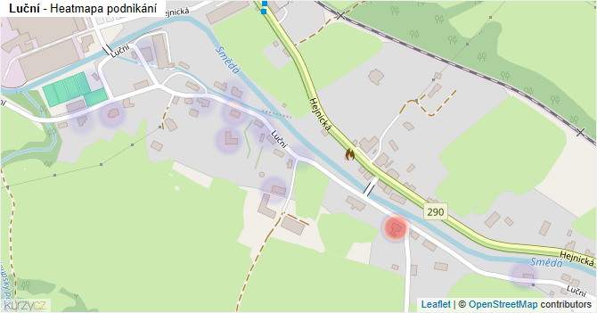 Luční - mapa podnikání