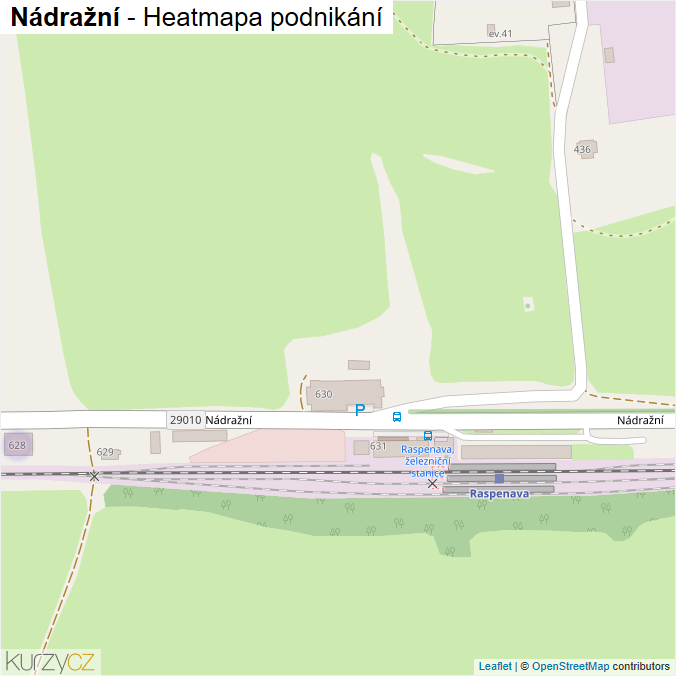 Mapa Nádražní - Firmy v ulici.