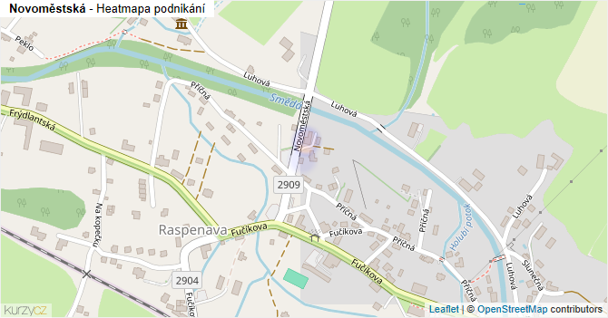 Novoměstská - mapa podnikání