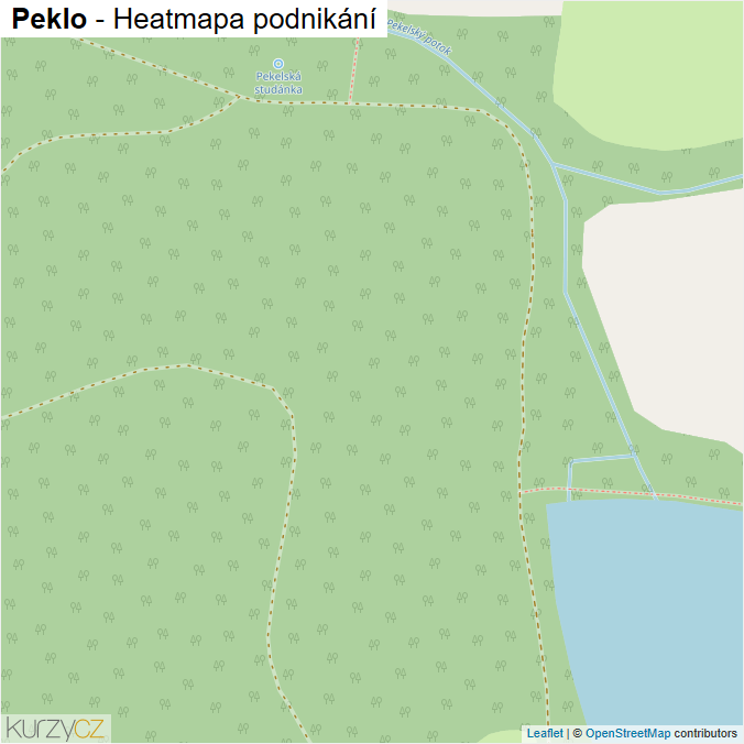 Mapa Peklo - Firmy v ulici.