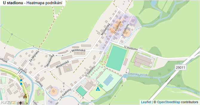 U stadionu - mapa podnikání