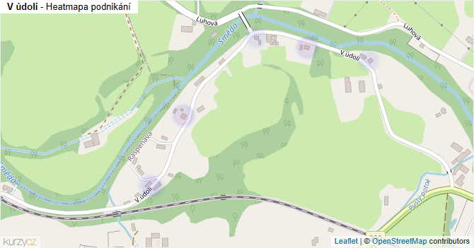 V údolí - mapa podnikání