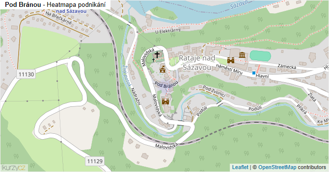 Pod Bránou - mapa podnikání