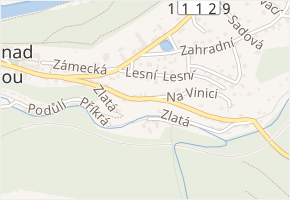 Podvecká v obci Rataje nad Sázavou - mapa ulice