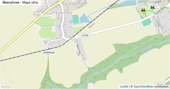 Bezručova - mapa ulice