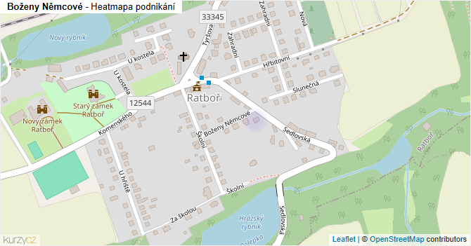 Boženy Němcové - mapa podnikání