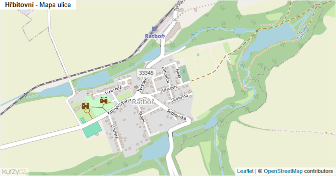 Hřbitovní - mapa ulice