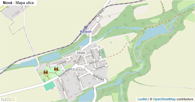 Nová - mapa ulice