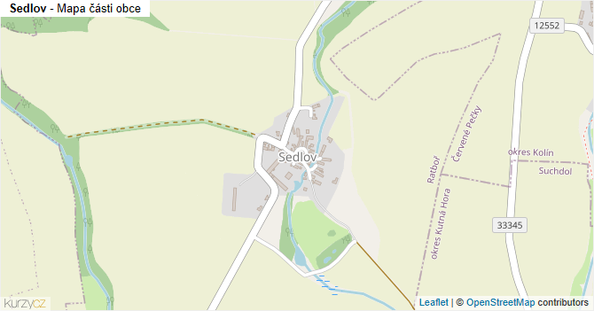 Sedlov - mapa části obce