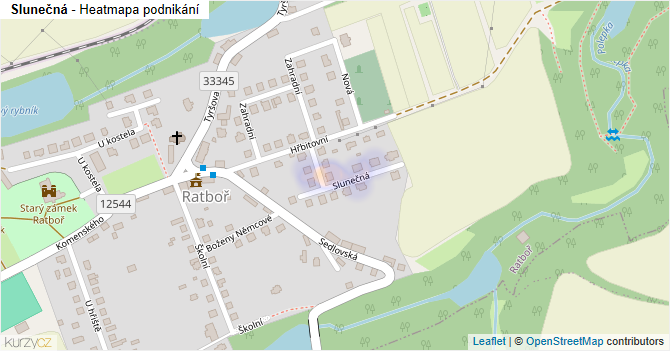 Slunečná - mapa podnikání