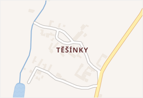 Těšínky v obci Ratboř - mapa části obce
