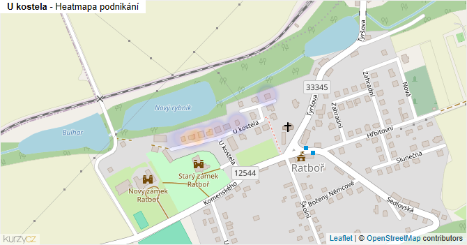 U kostela - mapa podnikání