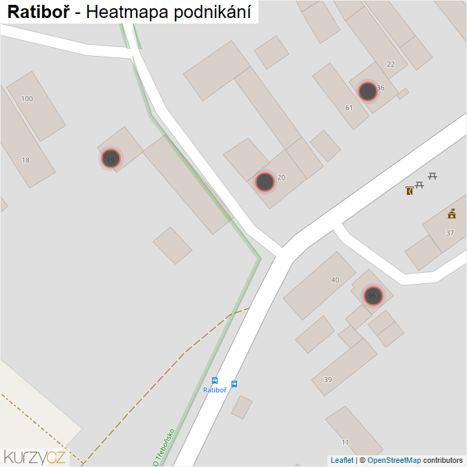 Mapa Ratiboř - Firmy v obci.