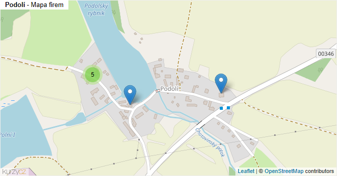 Podolí - mapa firem