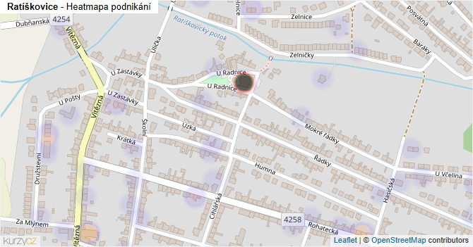 Ratíškovice - mapa podnikání