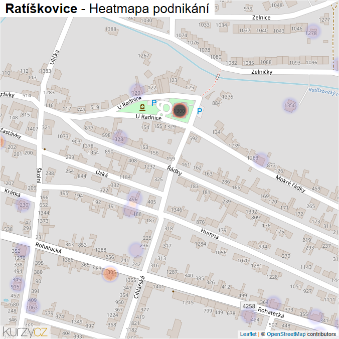 Mapa Ratíškovice - Firmy v obci.
