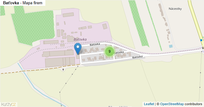 Baťovka - mapa firem