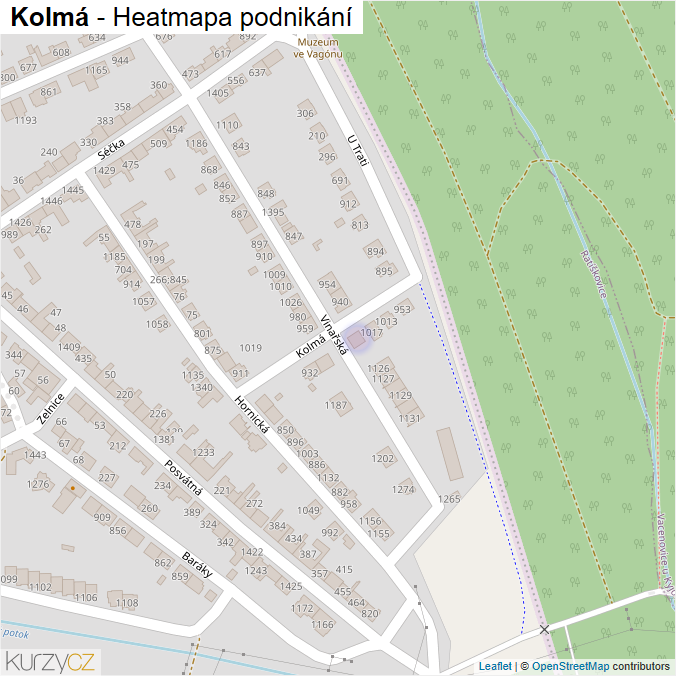 Mapa Kolmá - Firmy v ulici.