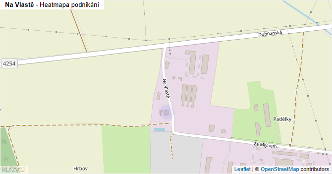 Na Vlastě - mapa podnikání