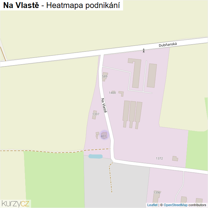 Mapa Na Vlastě - Firmy v ulici.
