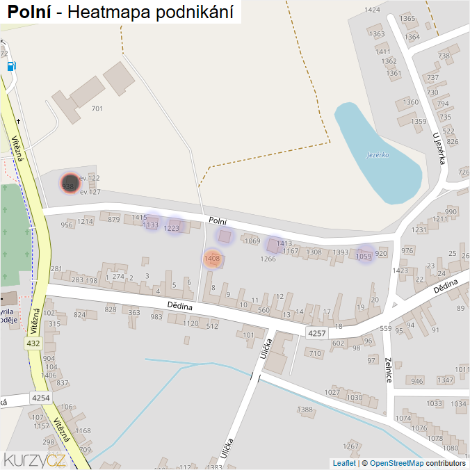 Mapa Polní - Firmy v ulici.