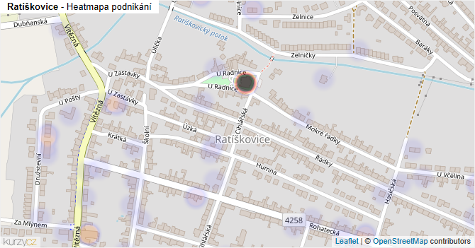Ratíškovice - mapa podnikání