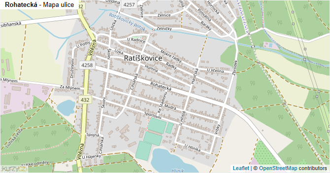 Rohatecká - mapa ulice
