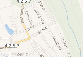 Séčka v obci Ratíškovice - mapa ulice