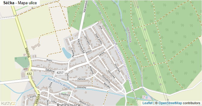 Séčka - mapa ulice