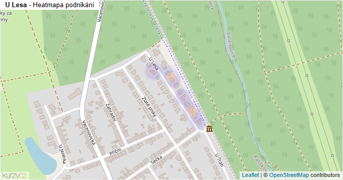 U Lesa - mapa podnikání