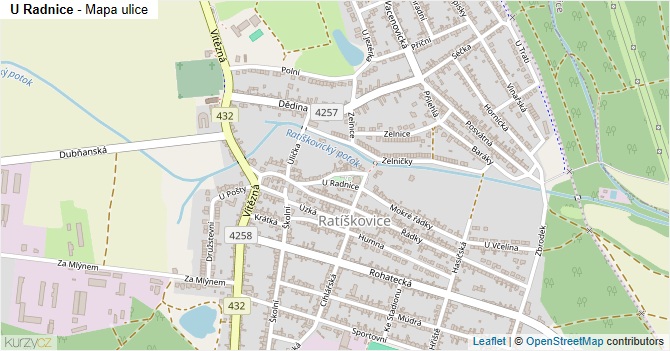 U Radnice - mapa ulice